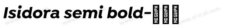 Isidora semi bold字体转换